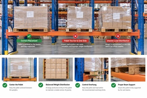 Distribución de carga en estanterías de paletización: cómo colocar correctamente los pallets en l...